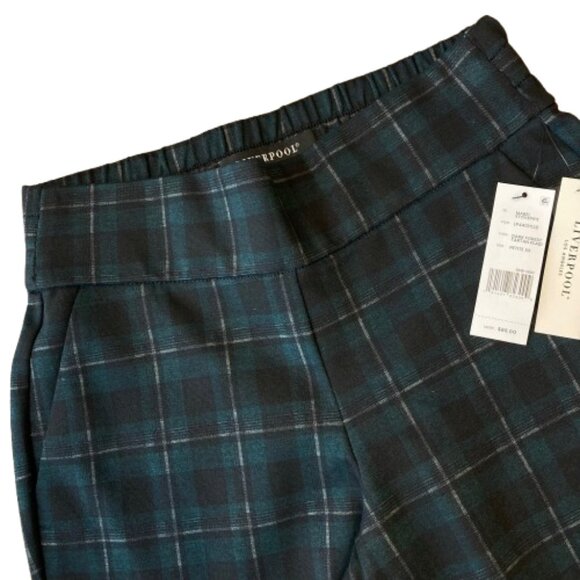Liverpool Mabel Pull-On Crop Straight Pants Women's XS PETITE Tartan Plaid NWT - Picture 5 of 10